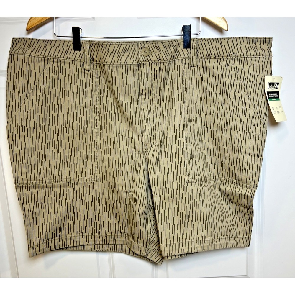 NEW Mens Duluth Reserve Shorts NWT 46x9 Rain Water Khaki Stretch Canvas Workwear